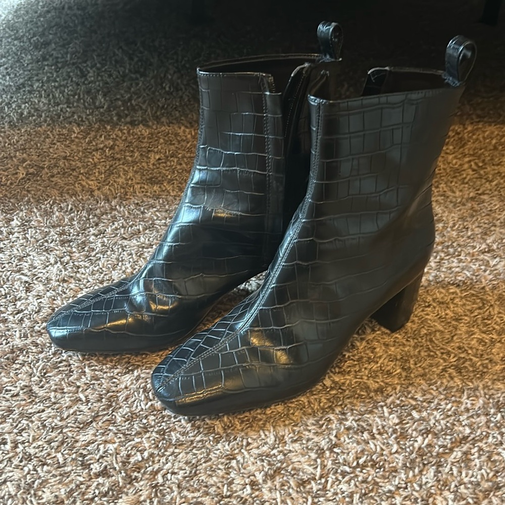 H&M crocodile ankle boots